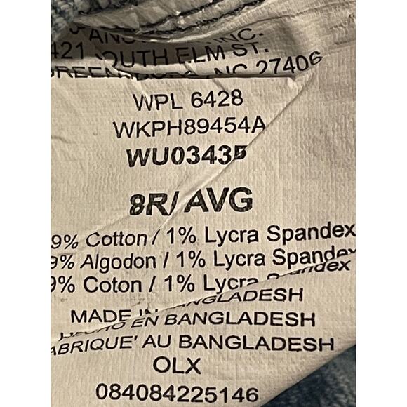 Aura Wrangler Womens regular Rise Blue Jeans Straight Light Wash 8R - Picture 6 of 10